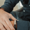 Steel and Braided Leather Bracelet - Image 3